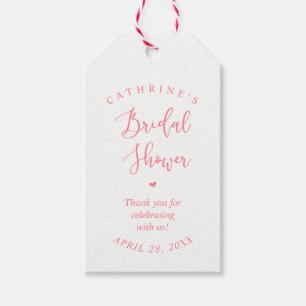 Modernes Romantisches, schlichtes Rosa, Brautparty Geschenkanhänger