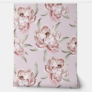 Modernes rosa Blumenmuster Tapete