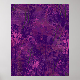 Modernes rosa Botanisches Poster