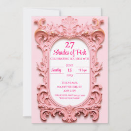 Modernes Rosa Elegante zum Geburtstag Einladung