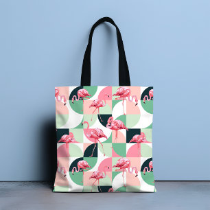 Modernes rosa Flamingo Geometric Girly Chic Muster