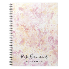 Modernes rosa gelbes Winkelfarben-Script-Notebook Notizblock