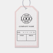 Modernes rosa Geschäft-Logo-Kleidung-Preis-Hangeti
