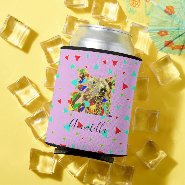 Modernes, rosa, grizzles Bärenmuster Dosenkühler (In Situ Sommer)