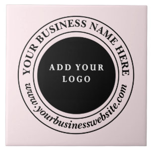 Modernes rosa individuelles Firmenlogo Fliese