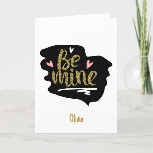 Modernes Rosa ist mein Valentinstag Urlaub Feiertagskarte