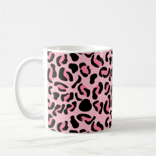 Modernes rosa Leopardenmuster Tier Kaffeetasse