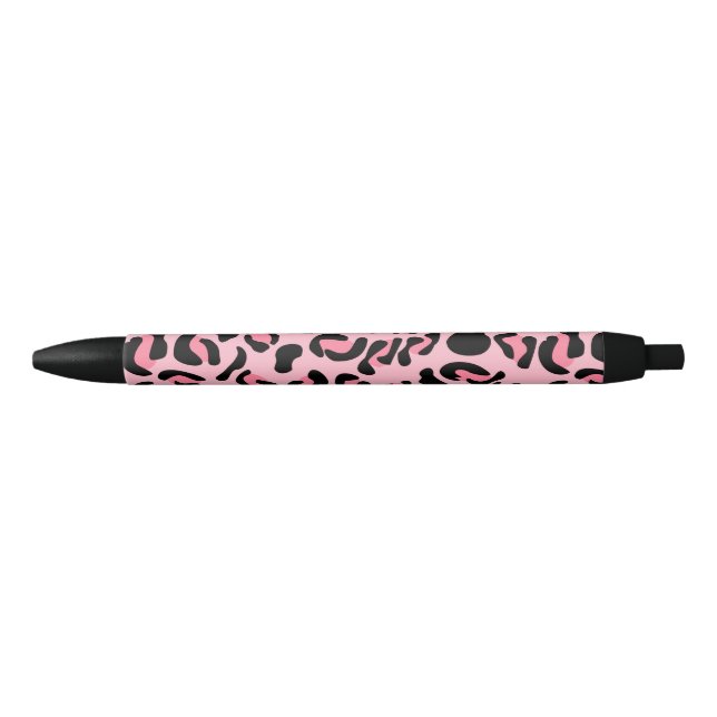 Modernes rosa Leopardenmuster Tier Kugelschreiber (Vorderseite)