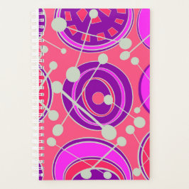 Modernes rosa, lila und weißes Geoform-Design. Planer