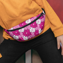 Modernes, rosa, Lila-weißes, florales Girlanmuster