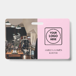 Modernes rosa Logo Design für die Identität von Ausweis