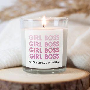 Modernes rosa Mädchenboss-Geschenk, das beste Gesc Quadratischer Aufkleber