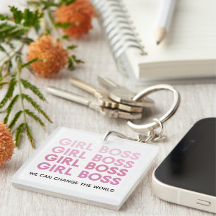 Modernes rosa Mädchenboss-Geschenk, das beste Gesc Schlüsselanhänger