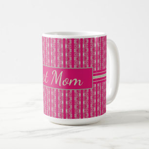 Modernes rosa Muster Kaffeetasse