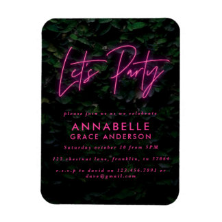 Modernes, rosa Neonfolien lasse Party zeitgenössis Magnet