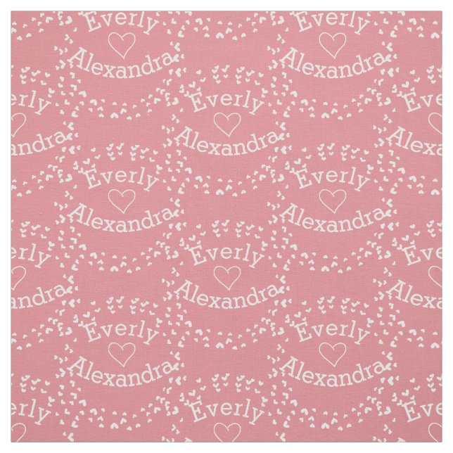 Modernes rosa Retro Personalisiertes Gewebe Stoff (Muster)