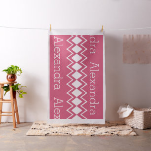 Modernes rosa Retro Personalisiertes Gewebe Stoff