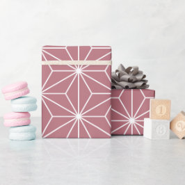 Modernes rosa Rose Gold Geometrie Muster Geschenkpapier