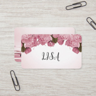 Modernes rosa Rosendesign Visitenkarte
