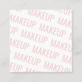 Modernes, rosa, sich wiederholendes Textmuster Quadratische Visitenkarte