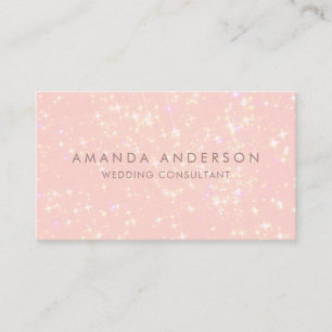 Modernes Rosa Subtile Glitzer Bokeh   Visitenkarte