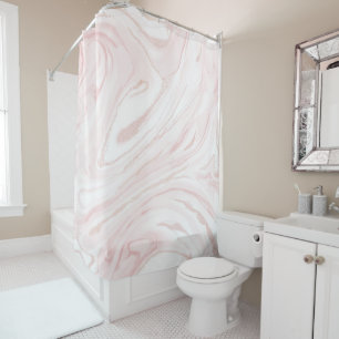 Modernes, rosa und abstraktes Design Duschvorhang