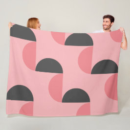 Modernes Rosa und Grau des Mittelalters Fleecedecke