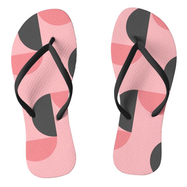 Modernes Rosa und Grau des Mittelalters Flip Flops (Fußbett)