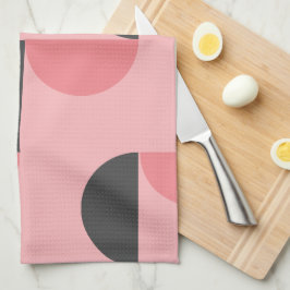 Modernes Rosa und Grau des Mittelalters Geschirrtuch