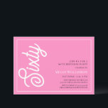 Modernes Rosa und Weiße Schrift 60. Geburtstag Einladung<br><div class="desc">Modern Fun Pink und White Script 60. Geburtstag Einladung Ihre Gäste werden wissen,  dass dies ein besonderes Party,  wenn Sie nur auf diese Einladung!</div>