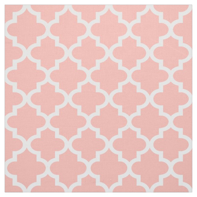 Modernes rosa und weißes Quatrefolienmuster Stoff (Muster)