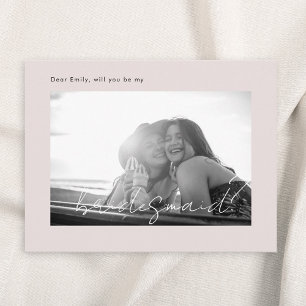 Modernes Rosa wird mein Foto sein Einladungspostkarte