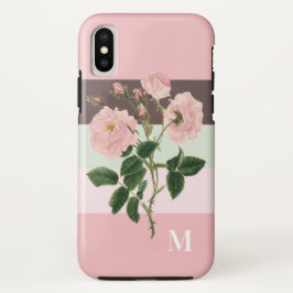 Modernes rosafarbenes Farbblockmonogramm Case-Mate iPhone Hülle