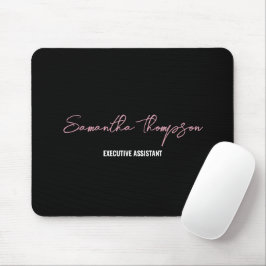Modernes, rosafarbenes Minimalistisches Script Mousepad