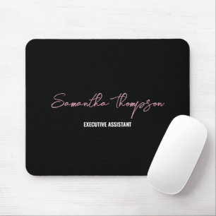Modernes, rosafarbenes Minimalistisches Script Mousepad