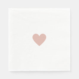 Modernes Rosatinherz Elegante Liebe Chic Custom Serviette