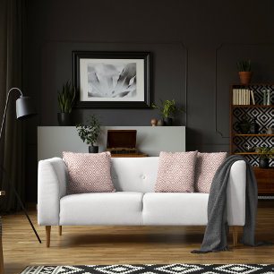 Modernes Rose Gold Glitzer Geometrisches Muster Kissen