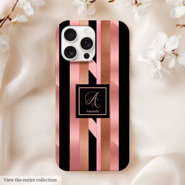 Modernes Rose Gold iPhone Case Lux Trendy Farben (Modern Rose Gold iPhone Case Lux Trendy Colors)