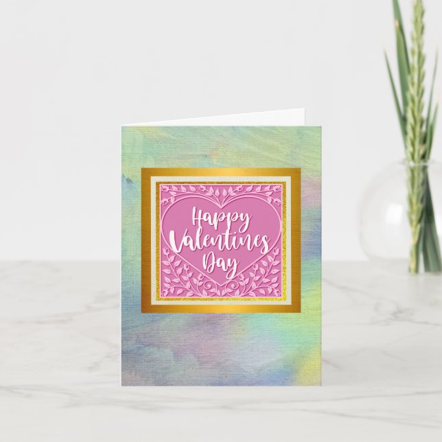 Modernes Rosenherz Romantische Valentine Einladung (Vorderseite)