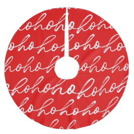 Modernes Rot-Weiß-Weihnachtsmuster Polyester Weihnachtsbaumdecke