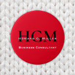 Modernes, rotes 3-Buchstaben-Monogramm-Logo für Un Button<br><div class="desc">Erstellen Sie Ihre Werbeprodukte mit Ihrem eigenen Logo, beruflich modern und einfach mit 3 Buchstaben, mit schwarzer Typografie auf rotem Hintergrund. Personalisiert und mit dem Namen des Unternehmens und/oder der Person in weißer Typografie und Schatten für Tiefe, Kontrast und erhöhte Lesbarkeit. Vielseitiges Design, einfach zu individualisieren für jede Art von...</div>