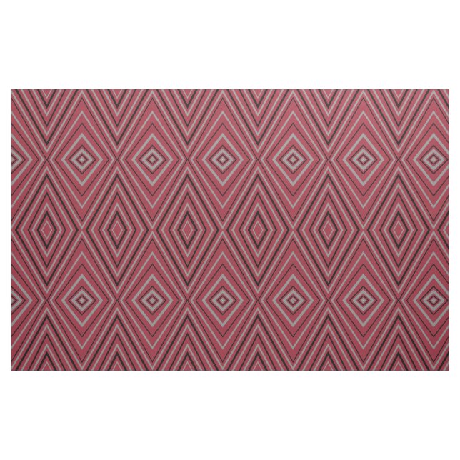 Modernes rotes Diamant-Entwurfs-Gewebe Stoff (Fat Quarter (45,7 x 55,9 cm))