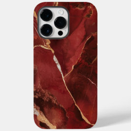 Modernes Rotes Marmor Case-Mate iPhone 14 Pro Max Hülle