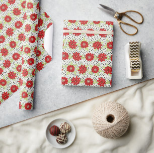 Modernes rotes Muster Geschenkpapier
