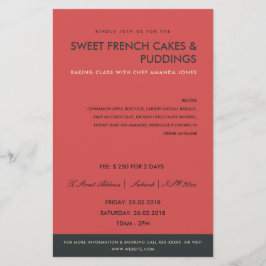 MODERNES ROTES NAVY FOTO-VORLAGENKLASSEN-WORKSHOP FLYER