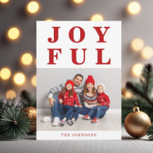 Modernes Rotfröhliches Foto Weihnachten