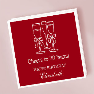 Modernes Rotschwert bis 30 Jahre Geburtstag von Na Serviette