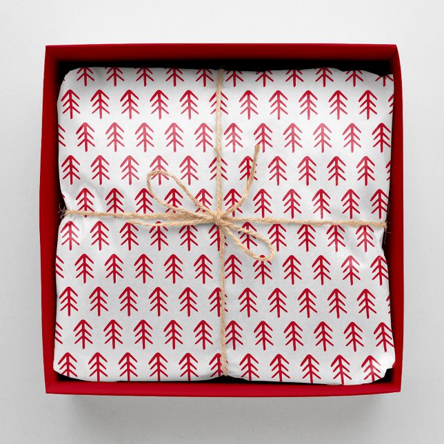Modernes Rotweihnachtsmuster Seidenpapier (Von Creator hochgeladen)
