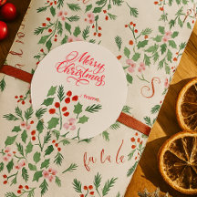 Modernes Rotwein-Grün-Weihnachtsmuster