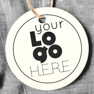 Modernes Round-Business-Logo für Ecru Ivory Hang T Geschenkanhänger